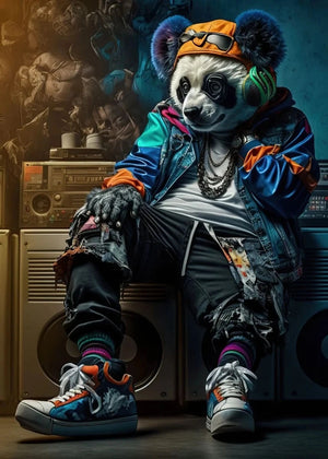 Canvas Painting Abstract Animal Lion Panda Posters Rapper Style Canvas Print Bedside Paintings for Home Wall Art Decor Picture acacuss