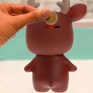 Cartoon Cute Deer Shape Piggy Bank Coin Storage Container Money Jar Coins Money Box Large Savings Box Valentine's Day Gifts acacuss