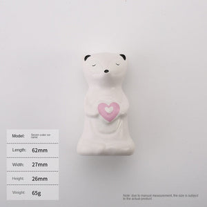 Cartoon Furniture Handles Animal Drawer Knob Ceramic Drawer Knobs Handles for Cabinets and Drawer Lion Panda Fox Children Handle acacuss