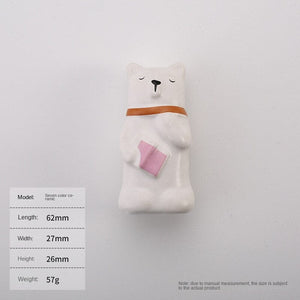 Cartoon Furniture Handles Animal Drawer Knob Ceramic Drawer Knobs Handles for Cabinets and Drawer Lion Panda Fox Children Handle acacuss