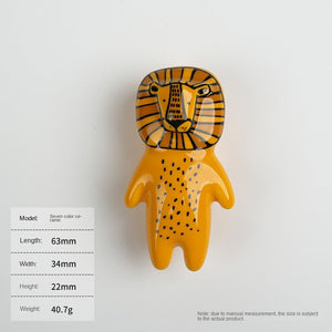 Cartoon Furniture Handles Animal Drawer Knob Ceramic Drawer Knobs Handles for Cabinets and Drawer Lion Panda Fox Children Handle acacuss