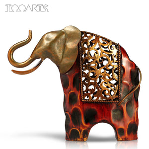 Carved iron art elephant Metal animal sculpture Home furnishing Articles Handicrafts acacuss