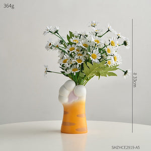 Cat Claw Design Vase Aesthetic Room Decoration Home Flower Pot Modern Table Decorative Vases Creative Bookshelf Ornaments Cute acacuss