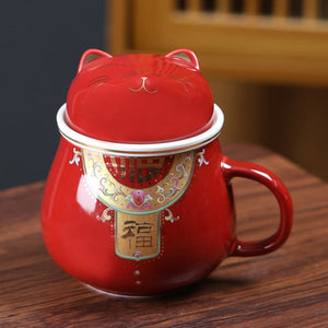 Cat mug Ceramic I Cute Cat Tea Mug Lid acacuss