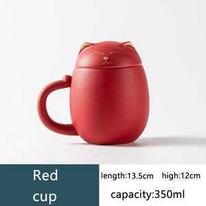 Cat mug with lid acacuss