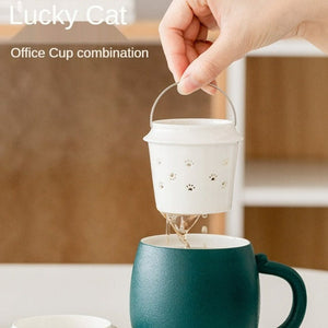 Cat mug with lid acacuss