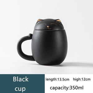 Cat mug with lid acacuss