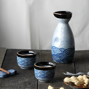 Ceramic 25ml Wine Cup 200ml Jug Classical Charm Spirits 1 Pot 4 Cups Wine Set Sake Wine Dispenser Vodka Gift Bar Home Flask acacuss