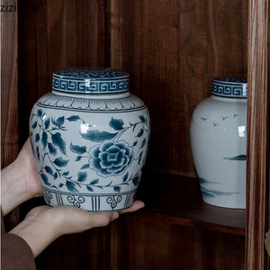 Ceramic Airtight Jar Tea Box Tea Caddy Moisture-proof Storage Tank Tea Container Storage Bottle Tea Organizer Candy Jar Tea Cans acacuss