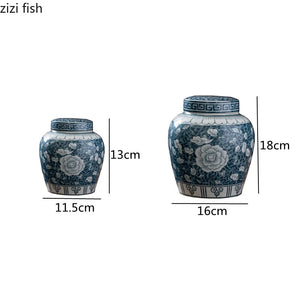 Ceramic Airtight Jar Tea Box Tea Caddy Moisture-proof Storage Tank Tea Container Storage Bottle Tea Organizer Candy Jar Tea Cans acacuss