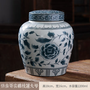 Ceramic Airtight Jar Tea Box Tea Caddy Moisture-proof Storage Tank Tea Container Storage Bottle Tea Organizer Candy Jar Tea Cans acacuss