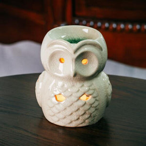 Ceramic Aromatherapy Burner Owl Aroma Oil Lamp Gifts And Crafts Home Decorations Essential Oil Burner Candle Holder acacuss