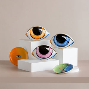 2023 New Ceramic Devil's Eye Home Decor Eye Ornaments Sculpture Statues Study Room Abstract Decoration Gift Giving acacuss
