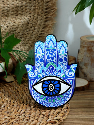 Ceramic Evil Eye Hamsa Hand Desk Ornament Desk Decor Home Decorations Desk Accessories Gothic Home Decor Table Decoration Items acacuss