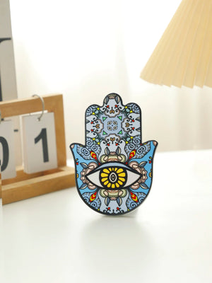 Ceramic Evil Eye Hamsa Hand Desk Ornament Desk Decor Home Decorations Desk Accessories Gothic Home Decor Table Decoration Items acacuss
