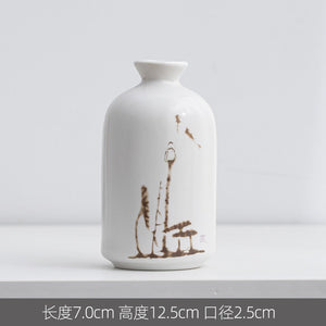 Ceramic Fragrance Bottle Creative Home Mini Ceramic Vase Decoration Hydroponic Flowers acacuss