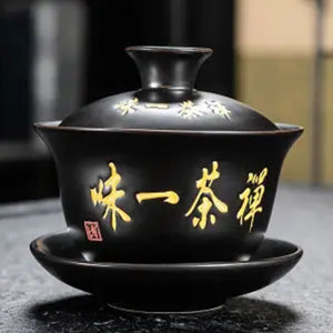 Ceramic Gaiwan jingdezhen Chinese Kungfu Teaset Three talents Tea Bowl Large Teacup Saucer Set Home tea maker Tea ceremony Gift acacuss