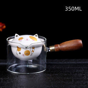 Ceramic Glass Teapot Chinese Gongfu Tea Pot 360 Rotation Tea Maker Automatic Single Pot Teapot For Tea acacuss