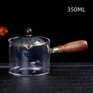Ceramic Glass Teapot Chinese Gongfu Tea Pot 360 Rotation Tea Maker Automatic Single Pot Teapot For Tea acacuss