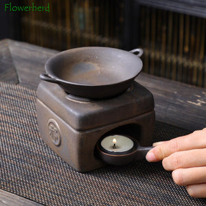 Ceramic Incense Burner Mini Stove Incense Furnace Candle Stove Home Furnace Sandalwood Essential Oil Supply Tea Roasting Oven acacuss