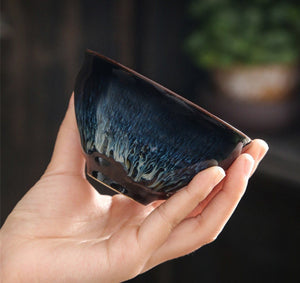 Ceramic Inlaid Silver Teacup Jianzhan acacuss