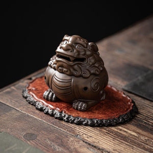 Ceramic Lion Dragon Aromatherapy Burner Auspicious Brave Troops Coil Incense Holder Sandalwood Censer for Indoor Home Decor acacuss