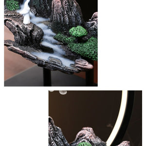 Ceramic Lotus Incense Burner Led Lamp Modern Rockery acacuss