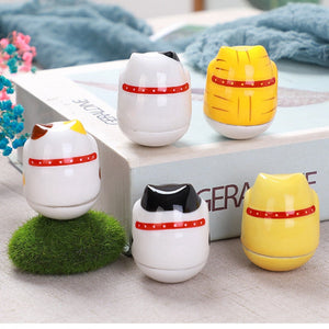 Ceramic Maneki Neko Home Decor Cartoon Japanese Lucky Cat Tumbler Feng Shui Ceramic Fortune Cat Statue Room Decor Accessories acacuss