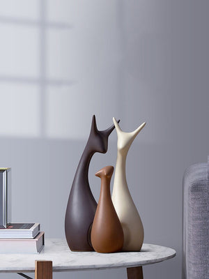 Ceramic Nordic deer ornaments Creative New Chinese Living Room Home TV Cabinet Wine Cabinet Decoration Crafts acacuss
