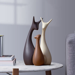 Ceramic Nordic deer ornaments Creative New Chinese Living Room Home TV Cabinet Wine Cabinet Decoration Crafts acacuss