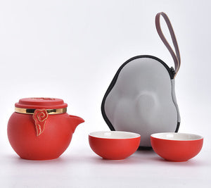Ceramic Portable Travel Tea Set Outdoor acacuss