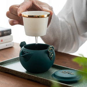 Ceramic Portable Travel Tea Set Outdoor acacuss