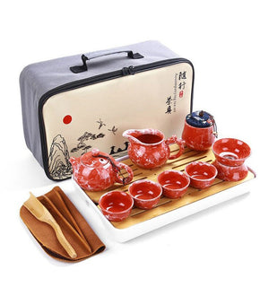 Ceramic Portable Travel Tea Set acacuss