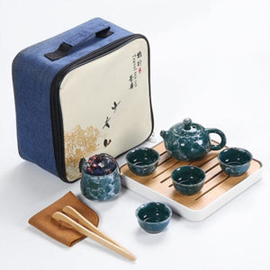 Ceramic Portable Travel Tea Set acacuss