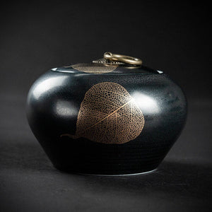 Ceramic Sealed Home Storage Tea Retro Simple 1000ml Tea Caddy Pot acacuss