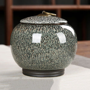 Ceramic Tea Box Tea Caddy Moisture Proof Sealed Jar Storage Tank Candy Jar Tea Container Tea Organizer Grain Tank Decorative Jar acacuss