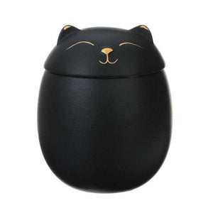 Ceramic Tea Caddy Cute Cat Pattern Portable Sealed Tea Leaf Containers Trave acacuss