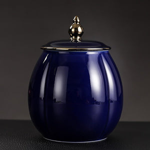 Ceramic Tea Caddy Large Storage Tank Decoration Accessories Sealed Jar Tea Caddies Food Finishing Tank Candy Jar Tea Organizer acacuss