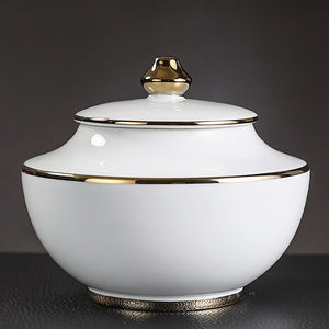 Ceramic Tea Caddy Large Storage Tank Decoration Accessories Sealed Jar Tea Caddies Food Finishing Tank Candy Jar Tea Organizer acacuss