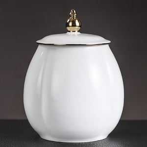 Ceramic Tea Caddy Large Storage Tank Decoration Accessories Sealed Jar Tea Caddies Food Finishing Tank Candy Jar Tea Organizer acacuss