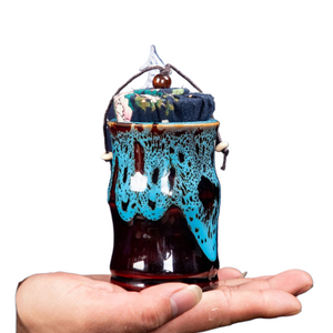 Ceramic Tea Caddy Tea Box Tea Container Storage Tank Sealed Jar Grain Tank Candy Jar Tea Organizer Tea Can Desktop Storage Box acacuss