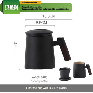 Ceramic Tea Cup,Tea Separation Brewing Tea Cup, Personal Use Office Mug Male Drinking Tea Cup Tea Set acacuss