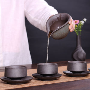 Ceramic Tea Set Side Pots Cup Set Kung Fu Tea Japanese Earthenware Tea Gift Tea Pot Set Tea Set Chinese Teaware Tea Ceremony Set acacuss