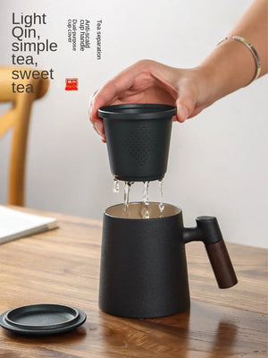 Ceramic Teacups Tea Separation Tea Cups Personalized Office Water Cups Male Drinking Tea Cups Tea Sets acacuss