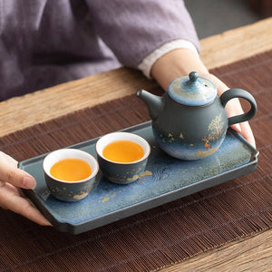 Ceramic Teapot Gold Deer Chinese Tea Pot Ceramic Teapot - Single Pot Household Kung Fu Tea Set acacuss