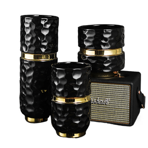 Ceramic Vase Black acacuss