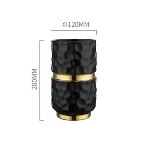 Ceramic Vase Black acacuss