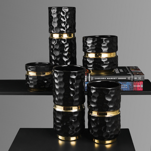 Ceramic Vase Black acacuss