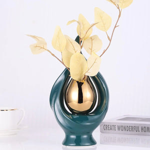 Ceramic Vase Nordic Style Living Room Decoration Creative Vase Decorative Home Art Dried Flower Accessories Wedding Gifts Living acacuss