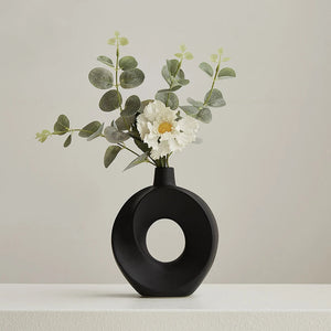 Ceramic Vase Nordic Style White Vase Light Luxury Flowerpot Modern Home Office Desktop Ornaments Living Room Decoration Home acacuss